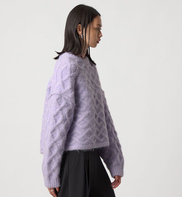 EMMEL REFINES「＜EMMEL REFINES＞EM バックリボン ケーブルニット プルオーバー」|ニット・セーター|