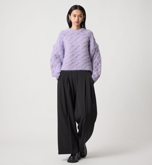 EMMEL REFINES「＜EMMEL REFINES＞EM バックリボン ケーブルニット プルオーバー」|ニット・セーター|