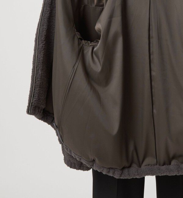 UNITED ARROWS green label relaxing「【WEB限定】＜at ease＞フェイクシープファー フード ブルゾン」|ブルゾン・スタジャン|