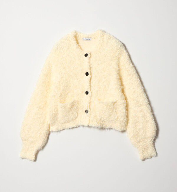EMMEL REFINES「＜EMMEL REFINES＞EM ポコスラブ フラッフィー カーディガン」|カーディガン|WHITE