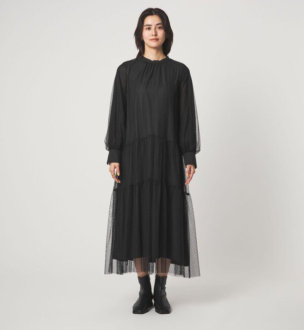 UNITED ARROWS green label relaxing「チュール ティアード ワンピース」|ドレス|