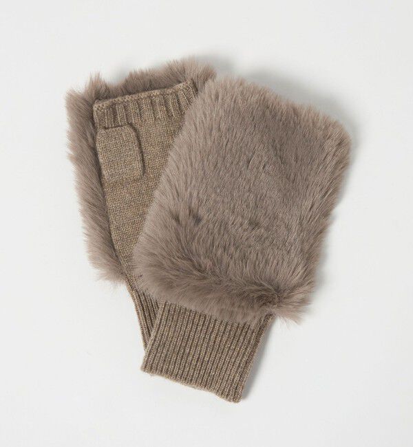 UNITED ARROWS green label relaxing「＜VINCENT PRADIER＞ファーライク グローブ」|手袋|