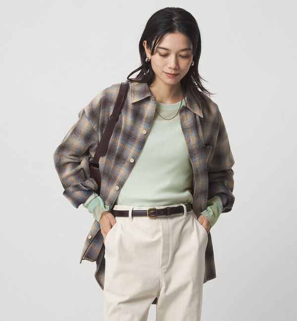 UNITED ARROWS green label relaxing「チュール ドッキング シアー プルオーバー」|Tシャツ・カットソー|