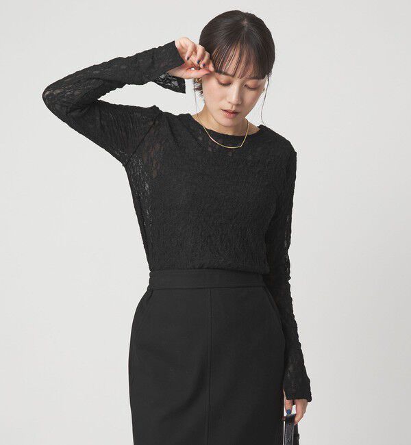 UNITED ARROWS green label relaxing「シアー レース プルオーバー カットソー」|Tシャツ・カットソー|