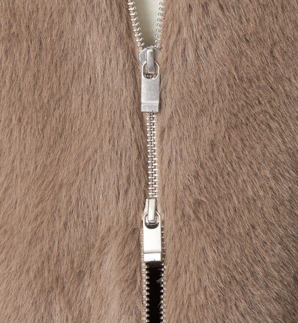 UNITED ARROWS green label relaxing「フェイクファー ノーカラー コート」|ノーカラーコート|