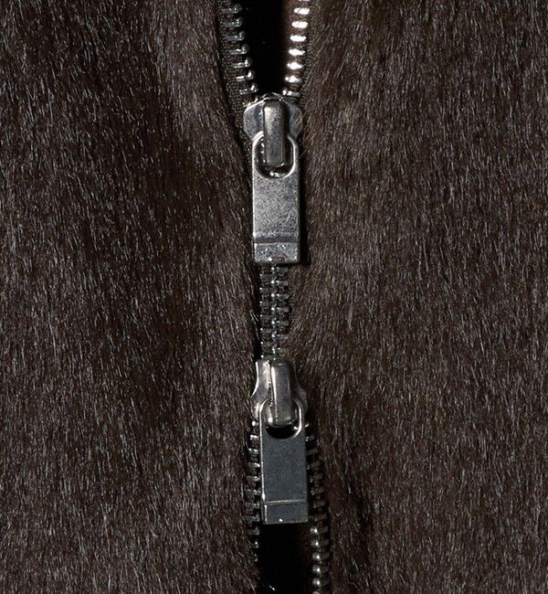 UNITED ARROWS green label relaxing「フェイクファー ノーカラー コート」|ノーカラーコート|