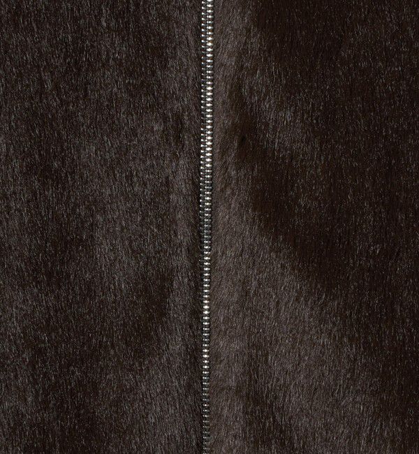 UNITED ARROWS green label relaxing「フェイクファー ノーカラー コート」|ノーカラーコート|