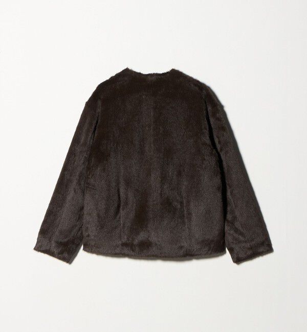 UNITED ARROWS green label relaxing「フェイクファー ノーカラー コート」|ノーカラーコート|