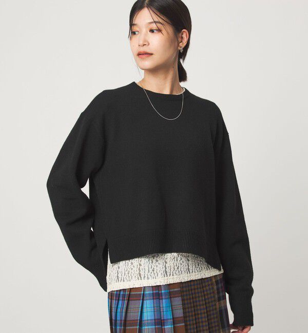 UNITED ARROWS green label relaxing「【WEB限定】＜at ease＞サイド スリット プルオーバー ニット ウォッシャブル」|ニット・セーター|