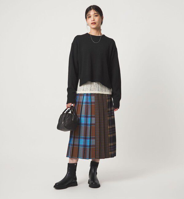 UNITED ARROWS green label relaxing「【WEB限定】＜at ease＞サイド スリット プルオーバー ニット ウォッシャブル」|ニット・セーター|