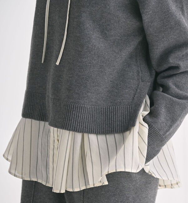 UNITED ARROWS green label relaxing「【WEB限定】＜at ease＞サイド スリット プルオーバー ニット ウォッシャブル」|ニット・セーター|