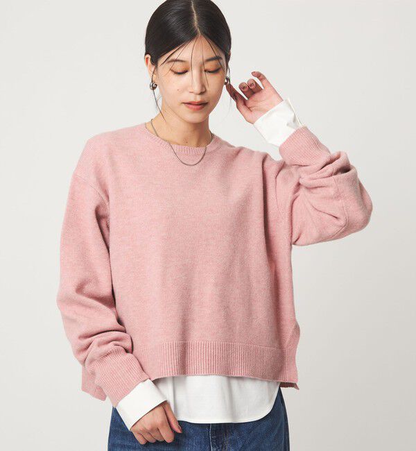 UNITED ARROWS green label relaxing「【WEB限定】＜at ease＞サイド スリット プルオーバー ニット ウォッシャブル」|ニット・セーター|