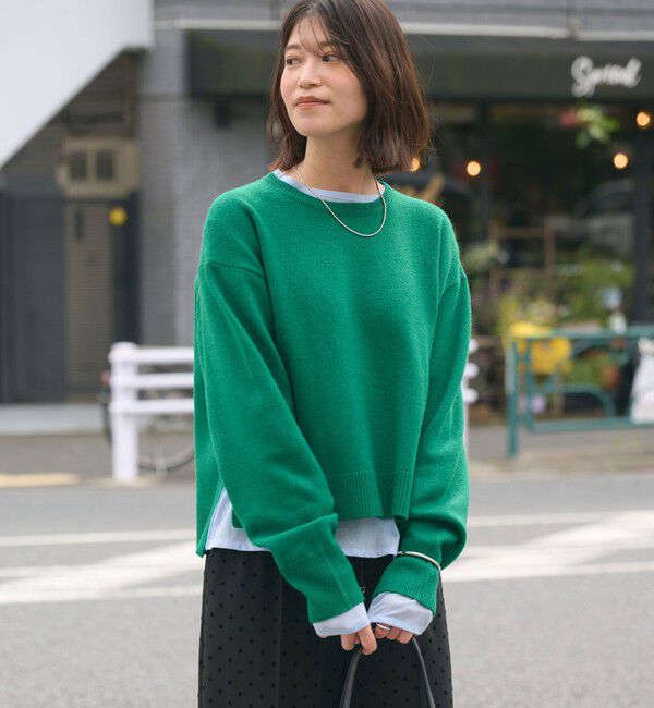 UNITED ARROWS green label relaxing「【WEB限定】＜at ease＞サイド スリット プルオーバー ニット ウォッシャブル」|ニット・セーター|KELLY