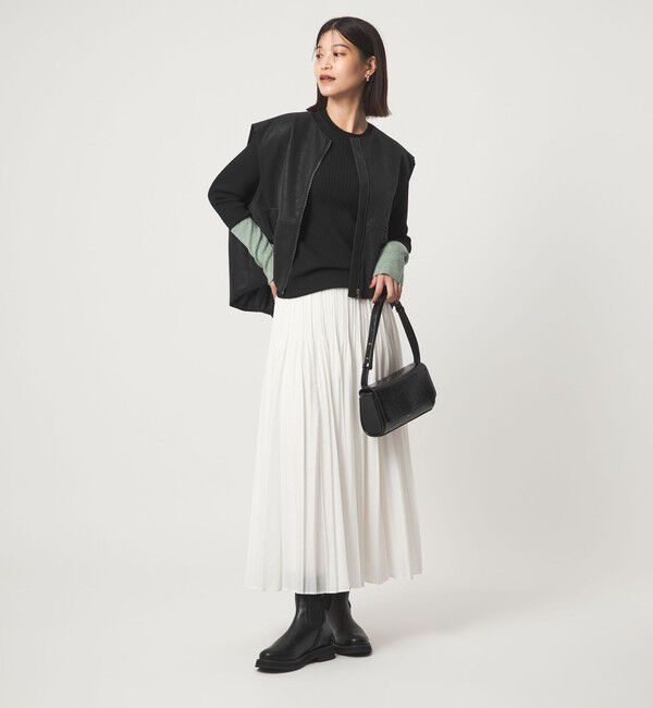 UNITED ARROWS green label relaxing「【WEB限定】＜at ease＞バイカラー クルーネック プルオーバー ニット」|ニット・セーター|