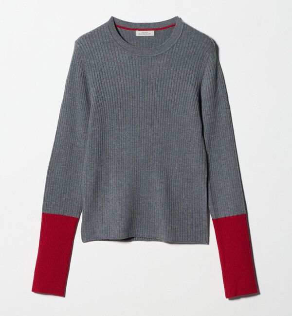 UNITED ARROWS green label relaxing「【WEB限定】＜at ease＞バイカラー クルーネック プルオーバー ニット」|ニット・セーター|