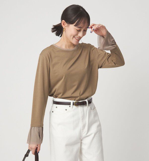 UNITED ARROWS green label relaxing「ソデ チュール プルオーバー」|Tシャツ・カットソー|
