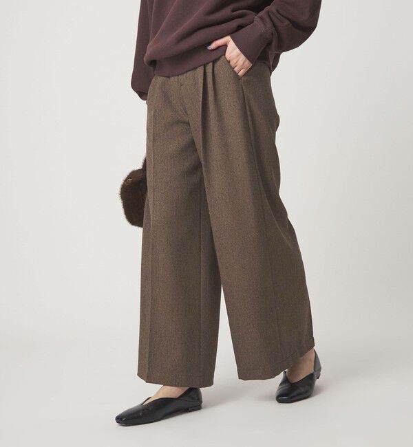 UNITED ARROWS green label relaxing「メランジ ツイル ワイド パンツ マシンウォッシャブル」|その他|