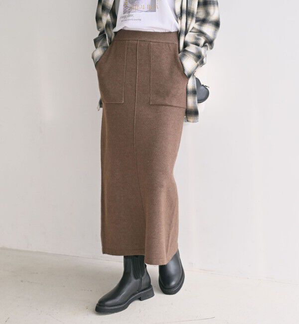 UNITED ARROWS green label relaxing「【WEB限定】＜at ease＞ニット タイト スカート ウォッシャブル」|タイト|