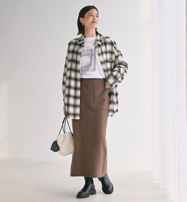 UNITED ARROWS green label relaxing「【WEB限定】＜at ease＞ニット タイト スカート ウォッシャブル」|タイト|