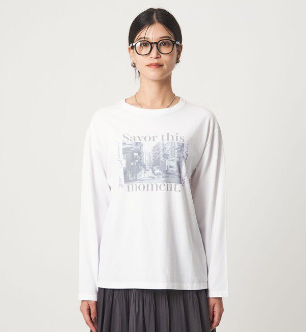 UNITED ARROWS green label relaxing「【WEB限定】＜at ease＞アソート フォト  ロングスリーブ カットソー」|Tシャツ・カットソー|