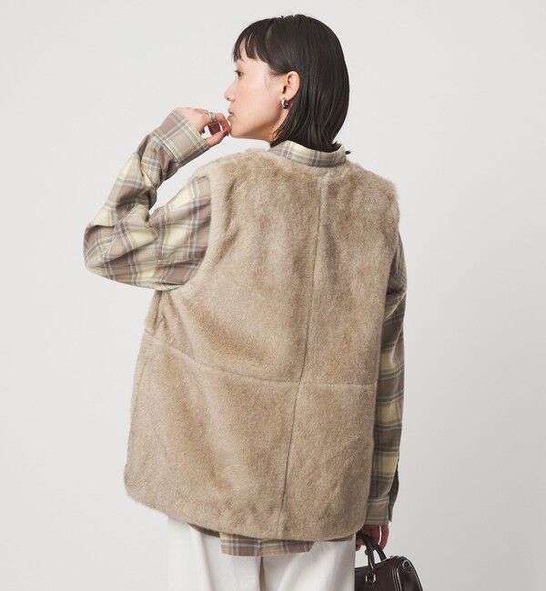 UNITED ARROWS green label relaxing「フェイクファー ベスト」|ベスト・ジレ|