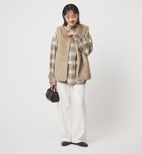 UNITED ARROWS green label relaxing「フェイクファー ベスト」|ベスト・ジレ|