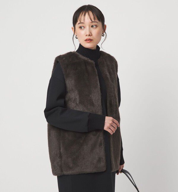 UNITED ARROWS green label relaxing「フェイクファー ベスト」|ベスト・ジレ|