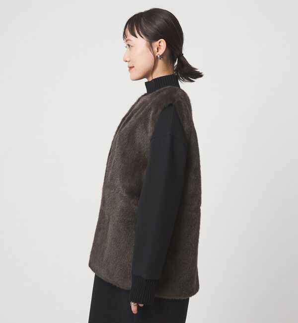 UNITED ARROWS green label relaxing「フェイクファー ベスト」|ベスト・ジレ|
