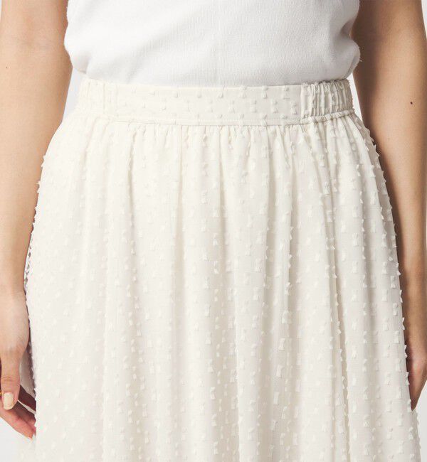 UNITED ARROWS green label relaxing「プチ リボンモチーフ ジャガード スカート」|フレア|