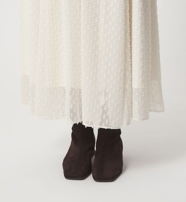 UNITED ARROWS green label relaxing「プチ リボンモチーフ ジャガード スカート」|フレア|