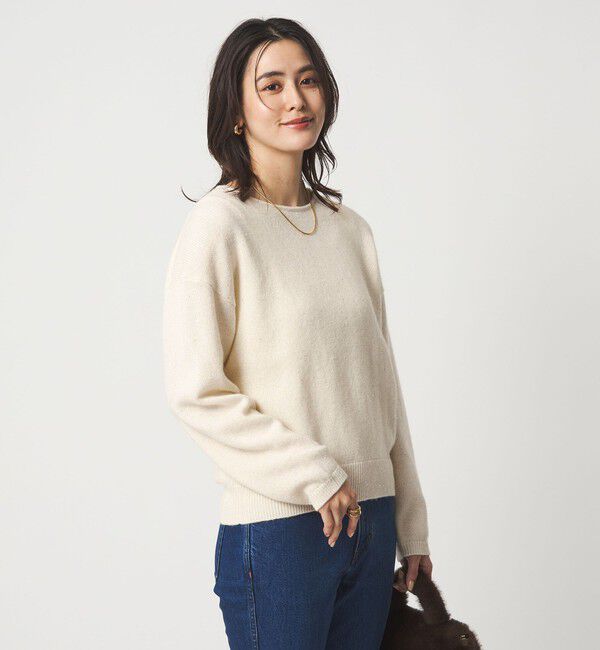 UNITED ARROWS green label relaxing「スパンコール ニット プルオーバー ウォッシャブル」|ニット・セーター|OFF WHITE