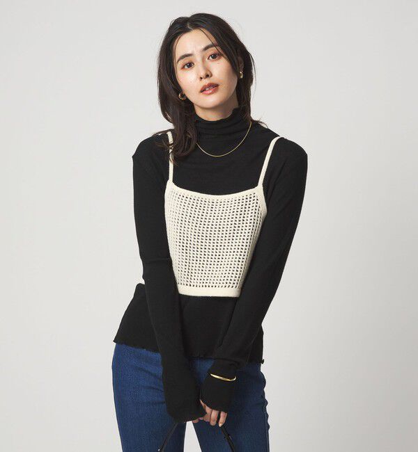 UNITED ARROWS green label relaxing「スパンコール ニット 2WAY キャミソール ウォッシャブル」|ベスト・ジレ|