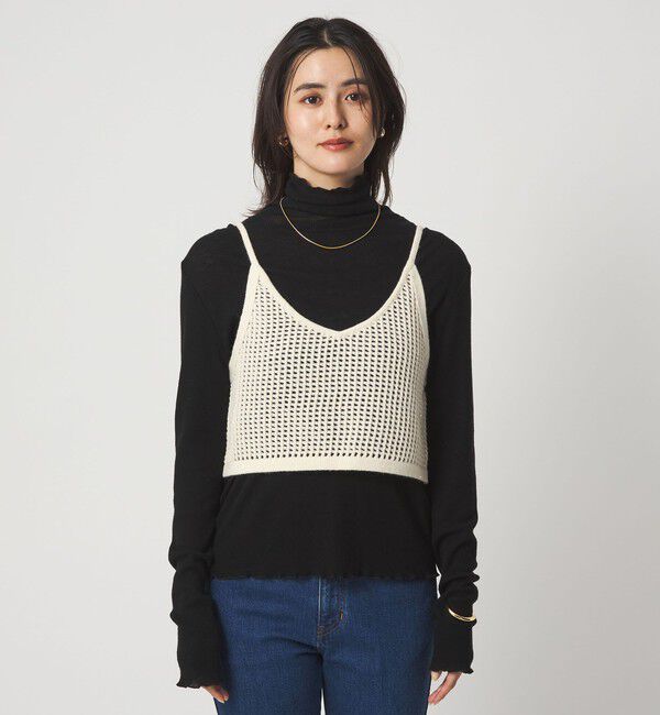 UNITED ARROWS green label relaxing「スパンコール ニット 2WAY キャミソール ウォッシャブル」|ベスト・ジレ|