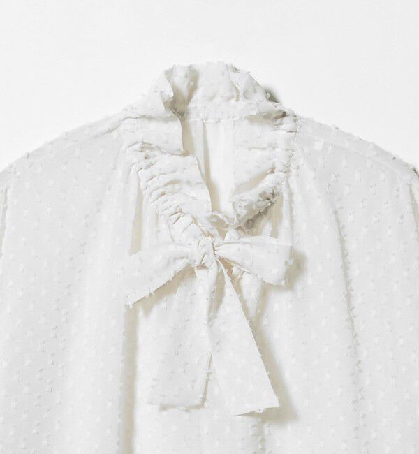 UNITED ARROWS green label relaxing「プチ リボンモチーフ ジャガード ブラウス」|シャツ・ブラウス|