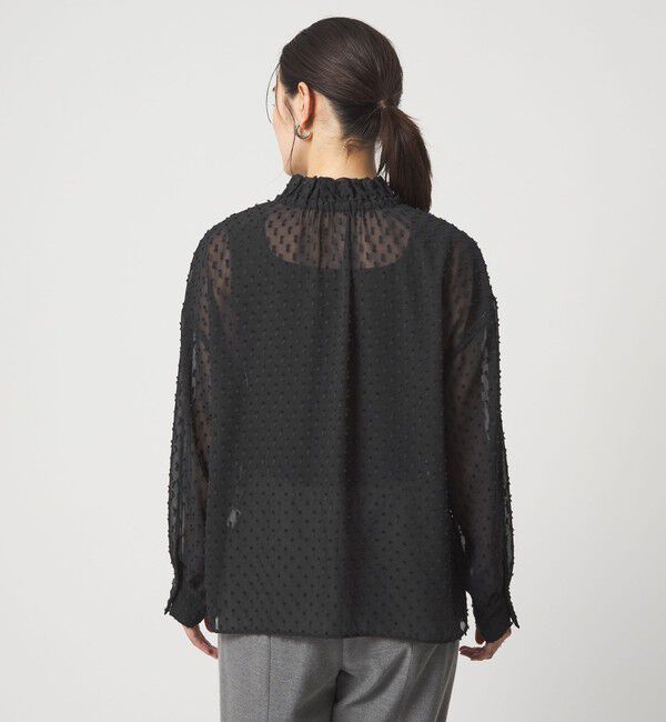 UNITED ARROWS green label relaxing「プチ リボンモチーフ ジャガード ブラウス」|シャツ・ブラウス|