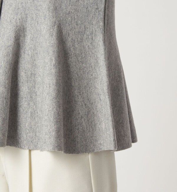 UNITED ARROWS green label relaxing「ペプラム クルミボタン ニット カーディガン」|カーディガン|