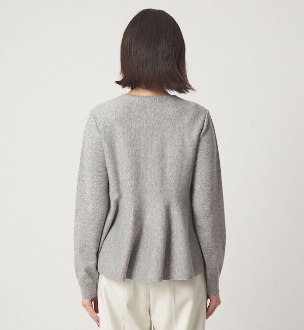 UNITED ARROWS green label relaxing「ペプラム クルミボタン ニット カーディガン」|カーディガン|