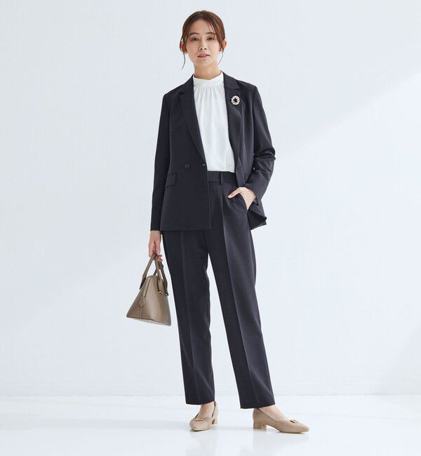 UNITED ARROWS green label relaxing「［size SHORT/TALLあり］パウドレ テーパード パンツ ウォッシャブル ストレッチ」|スラックス|