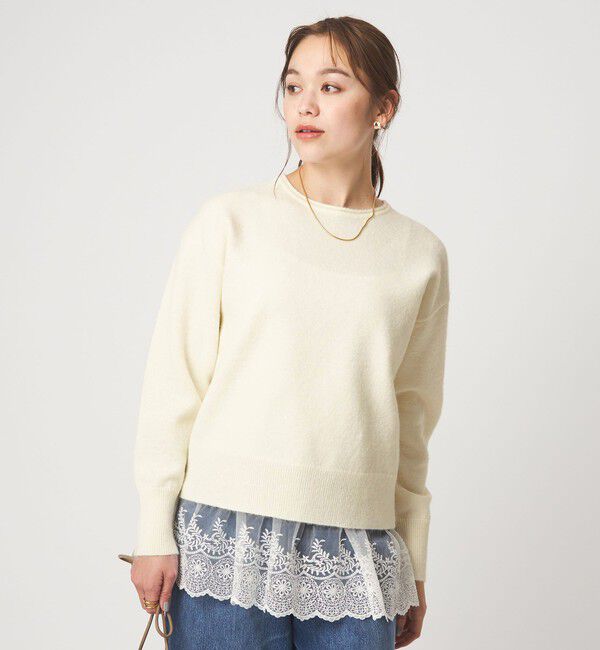 UNITED ARROWS green label relaxing「ニット &times; レース キャミソール プルオーバー セット」|ニット・セーター|