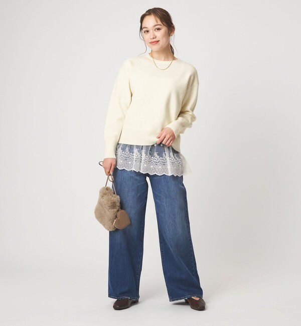 UNITED ARROWS green label relaxing「ニット &times; レース キャミソール プルオーバー セット」|ニット・セーター|