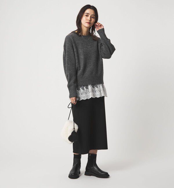 UNITED ARROWS green label relaxing「ニット &times; レース キャミソール プルオーバー セット」|ニット・セーター|