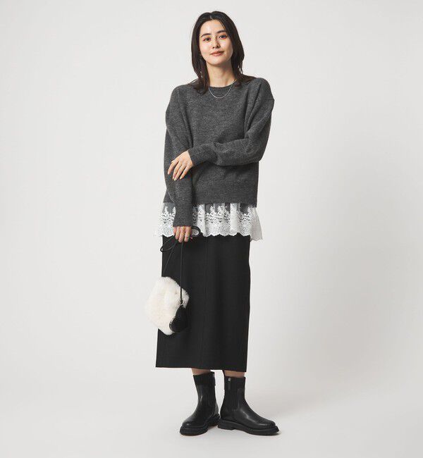 UNITED ARROWS green label relaxing「ニット &times; レース キャミソール プルオーバー セット」|ニット・セーター|