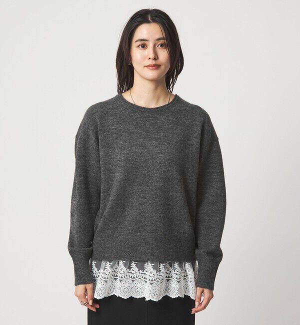 UNITED ARROWS green label relaxing「ニット &times; レース キャミソール プルオーバー セット」|ニット・セーター|