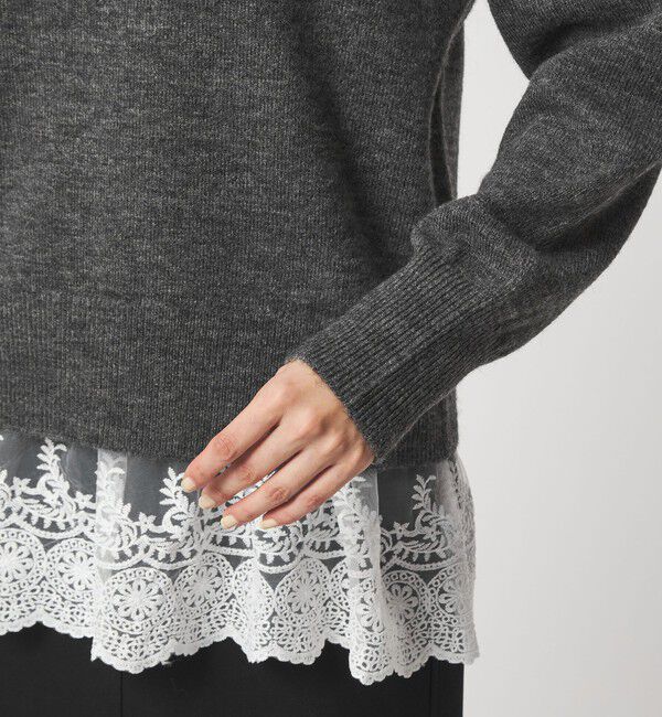 UNITED ARROWS green label relaxing「ニット &times; レース キャミソール プルオーバー セット」|ニット・セーター|