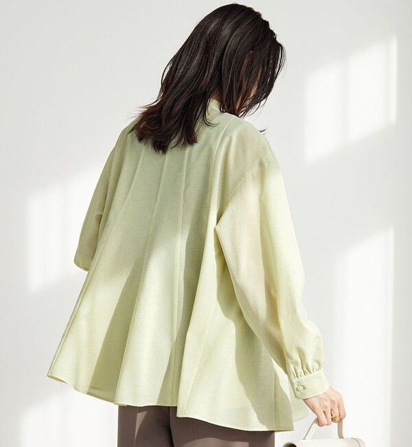UNITED ARROWS green label relaxing「［size SHORTあり］ミルフィーユ フレア ブラウス」|シャツ・ブラウス|