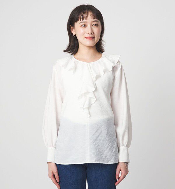UNITED ARROWS green label relaxing「ラッフル ブラウス」|シャツ・ブラウス|