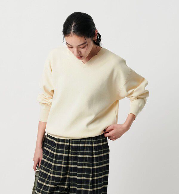 BEAUTY&YOUTH UNITED ARROWS「コットンナイロン Vネック プルオーバー -ウォッシャブル-」|ニット・セーター|
