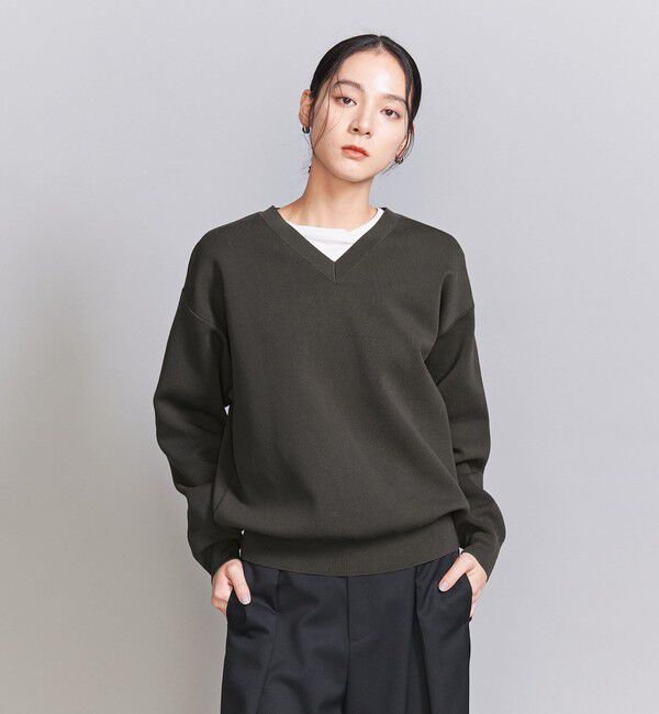 BEAUTY&YOUTH UNITED ARROWS「コットンナイロン Vネック プルオーバー -ウォッシャブル-」|ニット・セーター|