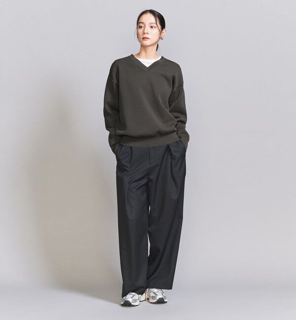 BEAUTY&YOUTH UNITED ARROWS「コットンナイロン Vネック プルオーバー -ウォッシャブル-」|ニット・セーター|