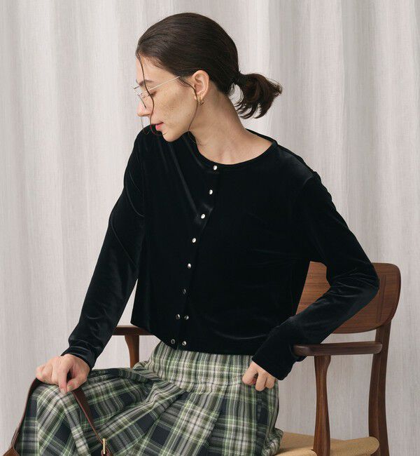 ベロアコンパクト カーディガン（BEAUTY&YOUTH UNITED ARROWS
